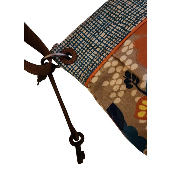 Fossil New Crossbody Bag Messenger Floral Designer Boho Adjustable Wide Strap - Picture 6 of 8